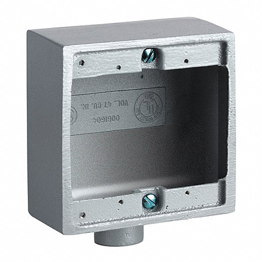 HUBBELL Hubbell 2FD-2 Device Box 3/4 inches Aluminum, 2FD Type Two Gang Deep