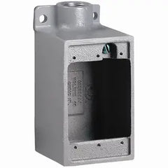 HUBBELL Hubbell 2FD-2 Device Box 3/4 inches Aluminum, 2FD Type Two Gang Deep