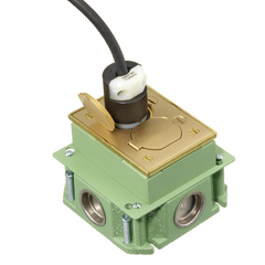 HUBBELL Hubbell FB4133 Flush 1-Gang Concrete Floorbox with Rectangular Cover, 3.50 inches Minimum Depth of Pour