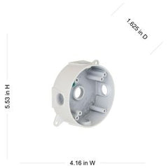 HUBBELL Hubbell 5361-1 Weatherproof Splice Box Die Cast Aluminum 16 cu-in 5 Outlets