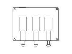 HUBBELL Hubbell 3FST fz/fcl-gf/fst series fittings 3 toggle switches