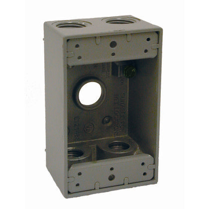 HUBBELL Hubbell 5322-0 Weatherproof Outlet Box With Lug 5 Outlets