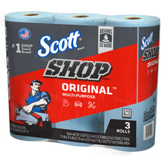 KIMBERLY-CLARK PROFESSIONAL Kimberly-Clark Professional 75143 Scott Shop Paper Strong Absorbent Towel, 3 Rolls per Pack, 10 Packs per Case