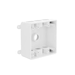 HUBBELL Hubbell PDB77550WH Bell 2-Gang Weatherproof Box Seven 1/2 in. or 3/4 in. Threaded Outlets, 2 in