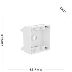 HUBBELL Hubbell PDB77550WH Bell 2-Gang Weatherproof Box Seven 1/2 in. or 3/4 in. Threaded Outlets, 2 in