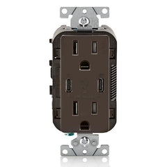 LEVITON Leviton T5637-B Br 15A Tr Recpt Usb Type C Non-Pd Chrg