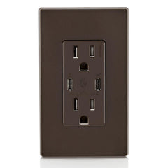 LEVITON Leviton T5637-B Br 15A Tr Recpt Usb Type C Non-Pd Chrg