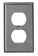 LEVITON Leviton 84003-40 1-Gang Duplex Device Receptacle Wallplate Standard Size