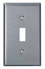 LEVITON Leviton 84001-40 1-Gang Toggle Switch Wallplate Standard Size Device Mount 1 pack