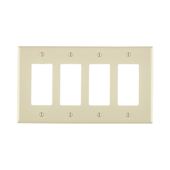 LEVITON Leviton PJ264-T 4-Gang Decora/GFCI Wallplate Midway Size