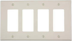 LEVITON Leviton PJ264-T 4-Gang Decora/GFCI Wallplate Midway Size