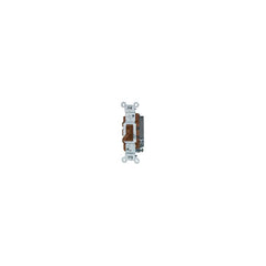 LEVITON Leviton 1453-2 3-Way Grounding AC Quiet Toggle Switch, 120 VAC, 15 A, 1/2, 2 hp Power Rating