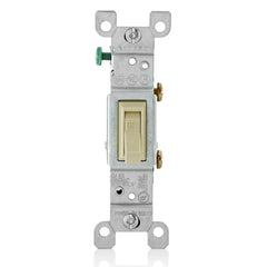 LEVITON Leviton 1451-2I Grounding AC Quiet Toggle Switch 120 VAC, 15 A, 1/2, 2 hp Power Rating SP