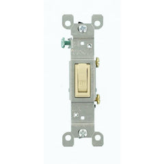 LEVITON Leviton 1451-2I Grounding AC Quiet Toggle Switch 120 VAC, 15 A, 1/2, 2 hp Power Rating SP