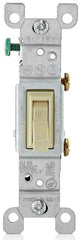 LEVITON Leviton 1451-2I Grounding AC Quiet Toggle Switch 120 VAC, 15 A, 1/2, 2 hp Power Rating SP