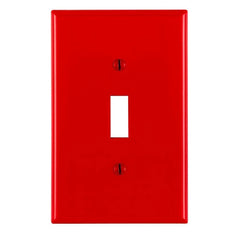 LEVITON Leviton PJ1-R 1-gang toggle switch wallplate, midway size