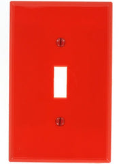 LEVITON Leviton PJ1-R 1-gang toggle switch wallplate, midway size