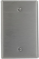 LEVITON Leviton SSJ13-40 1-Gang, 1-Box Mount Stainless Steel, Midway Size Wallplate