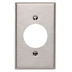 LEVITON Leviton 84020-40 1-Gang Locking 1.60 Inch Dia. Device Receptacle Wallplate Standard Size