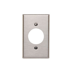 LEVITON Leviton 84020-40 1-Gang Locking 1.60 Inch Dia. Device Receptacle Wallplate Standard Size