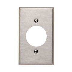 LEVITON Leviton 84020-40 1-Gang Locking 1.60 Inch Dia. Device Receptacle Wallplate Standard Size