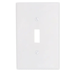 LEVITON Leviton PJ1-W 1-Gang Toggle Switch Wallplate, Midway Size