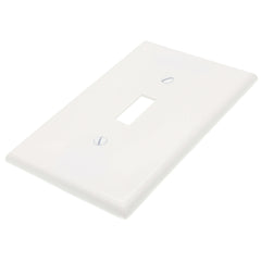 LEVITON Leviton PJ1-W 1-Gang Toggle Switch Wallplate, Midway Size