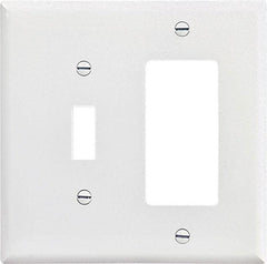 LEVITON Leviton PJ126-W 2-Gang 1-Toggle 1-Decora/GFCI Combination Wallplate Midway Size
