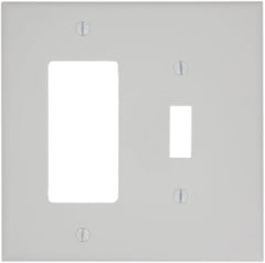 LEVITON Leviton PJ126-W 2-Gang 1-Toggle 1-Decora/GFCI Combination Wallplate Midway Size