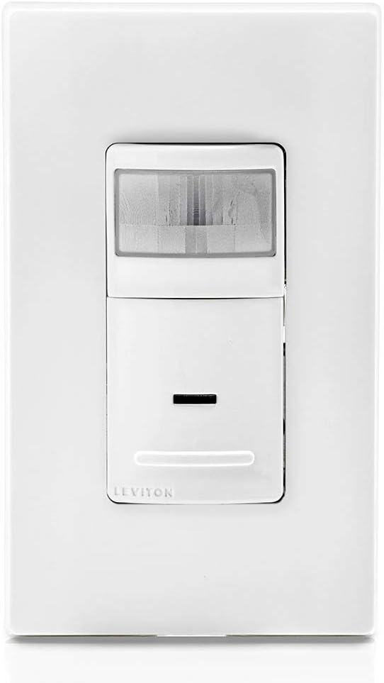 LEVITON Leviton IPS06-1LW Decora Motion Sensor In-Wall Switch, Auto-On, 5A, Single Pole or 3-Way