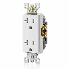 LEVITON Leviton T5825-W Decora Duplex Receptacle 20 Amp