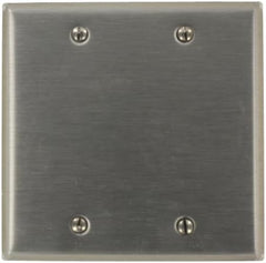 LEVITON Leviton 84025-40 2-Gang Blank Wall Plate Standard Size