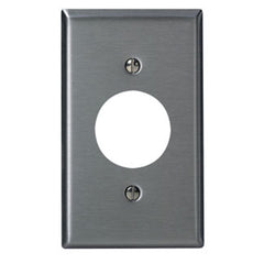 LEVITON Leviton 84004-40 1-Gang, Single 1.406-Inch Hole Device Receptacle Wallplate, Standard Size, Device Mount