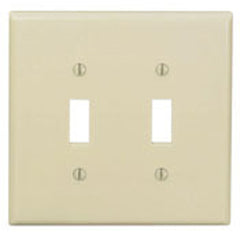 LEVITON Leviton PJ2-T 2-Gang Toggle Switch Wallplate Midway Size