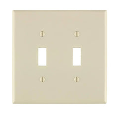 LEVITON Leviton PJ2-T 2-Gang Toggle Switch Wallplate Midway Size