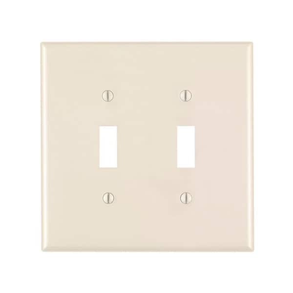LEVITON Leviton PJ2-T 2-Gang Toggle Switch Wallplate Midway Size