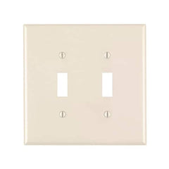 LEVITON Leviton PJ2-T 2-Gang Toggle Switch Wallplate Midway Size