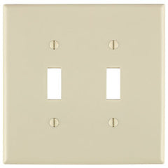 LEVITON Leviton PJ2-T 2-Gang Toggle Switch Wallplate Midway Size
