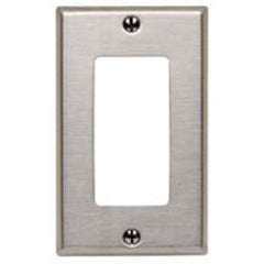 LEVITON Leviton SSJ26-40 1-Gang, 1-Decora Stainless Steel, Midway Size Wallplate