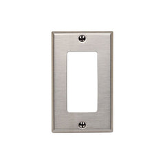 LEVITON Leviton SSJ26-40 1-Gang, 1-Decora Stainless Steel, Midway Size Wallplate