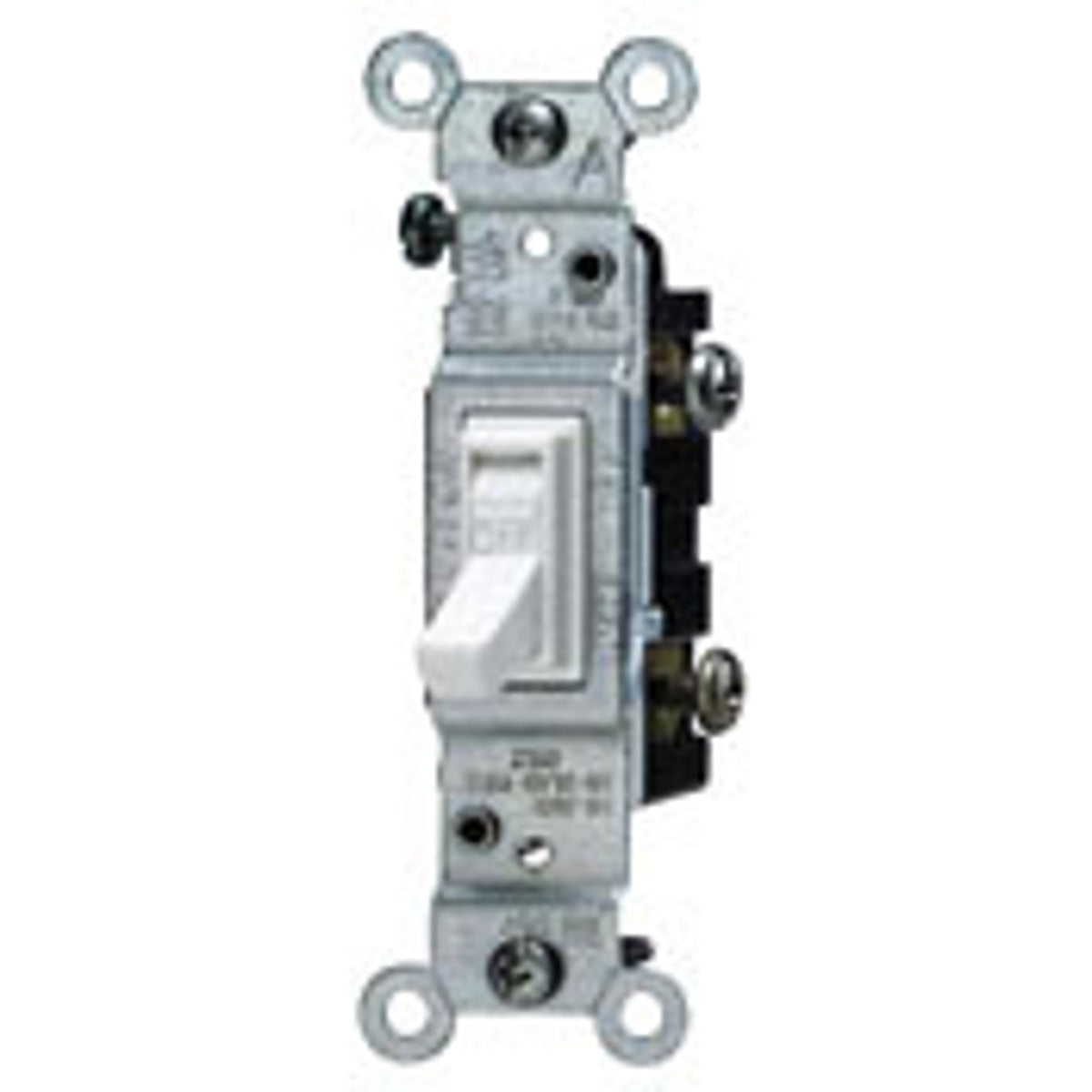 LEVITON Leviton 1451-2W 15 Amp, 120 Volt, Toggle Framed Single-Pole AC Quiet Switch