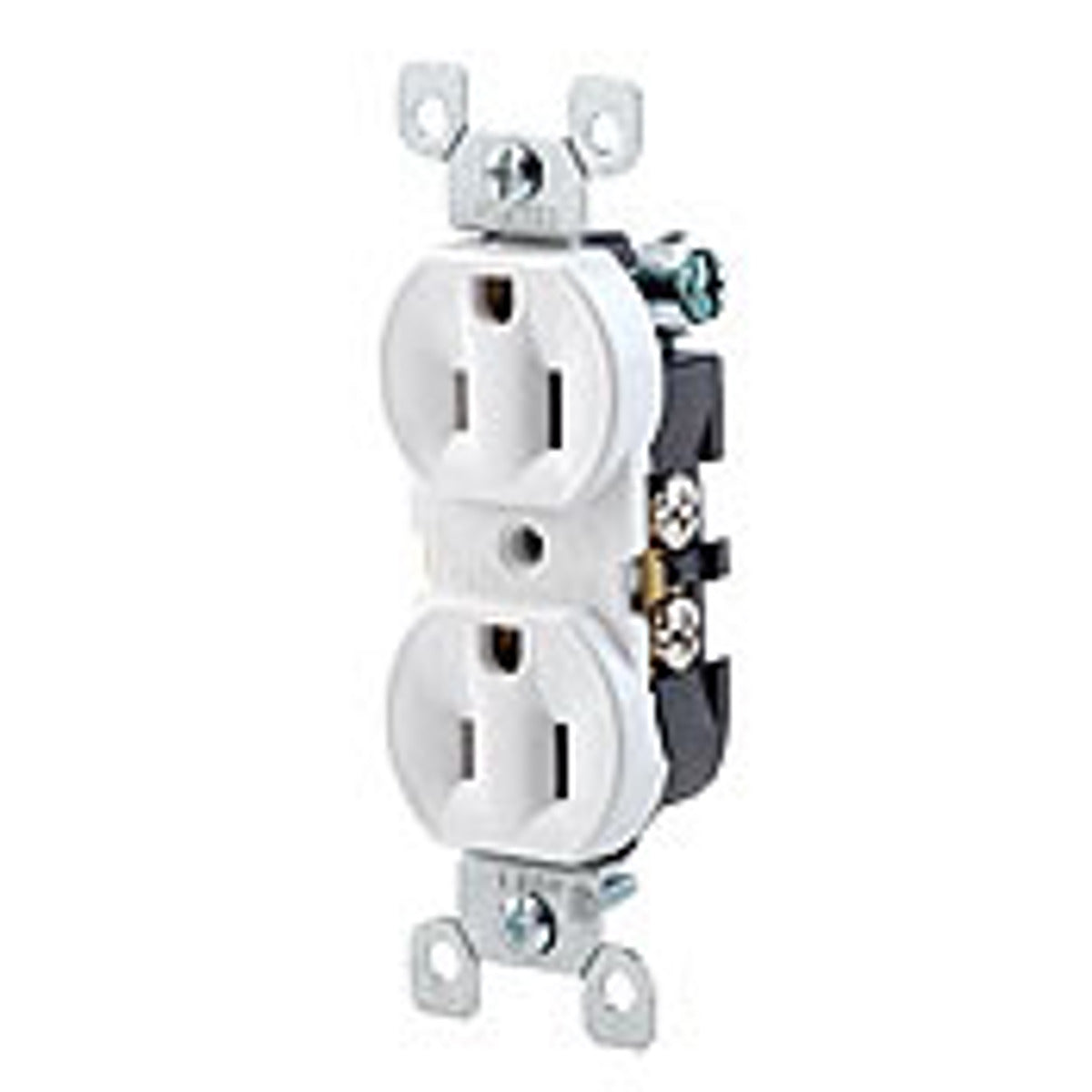 LEVITON Leviton 5320-WCP Grounding Duplex Receptacle 125 VAC, 15 Amp