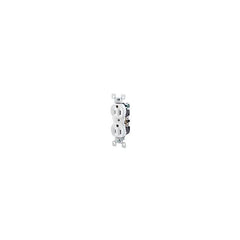 LEVITON Leviton 5320-WCP Grounding Duplex Receptacle 125 VAC, 15 Amp