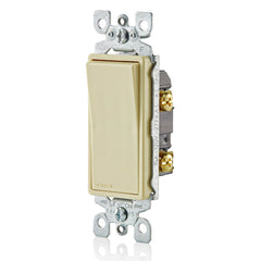 LEVITON Leviton 5601-2I Decora Rocker Single-Pole AC Quiet Switch 15 Amp, 120/277 Volt
