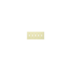 LEVITON Leviton 86023 5-Gang Toggle Device Switch Wallplate, Standard Size, Thermoset, Device Mount