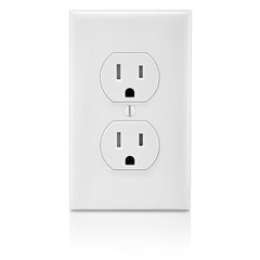 LEVITON Leviton T5320-W Power Socket, 125V, 15A