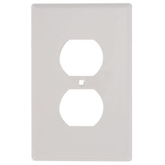 LEVITON Leviton PJ8-W 1-Gang, 1-Duplex, Midway Nylon Wallplate, Midway Size, 1 Pack
