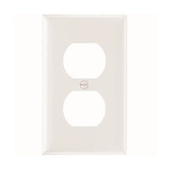 LEVITON Leviton PJ8-W 1-Gang, 1-Duplex, Midway Nylon Wallplate, Midway Size, 1 Pack