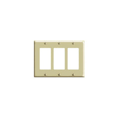 LEVITON Leviton PJ263-I Decora 3-Gang Midway Size Wallplate