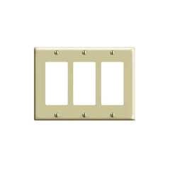 LEVITON Leviton PJ263-I Decora 3-Gang Midway Size Wallplate